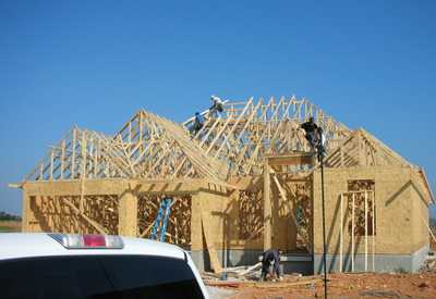 Trusses blue sky